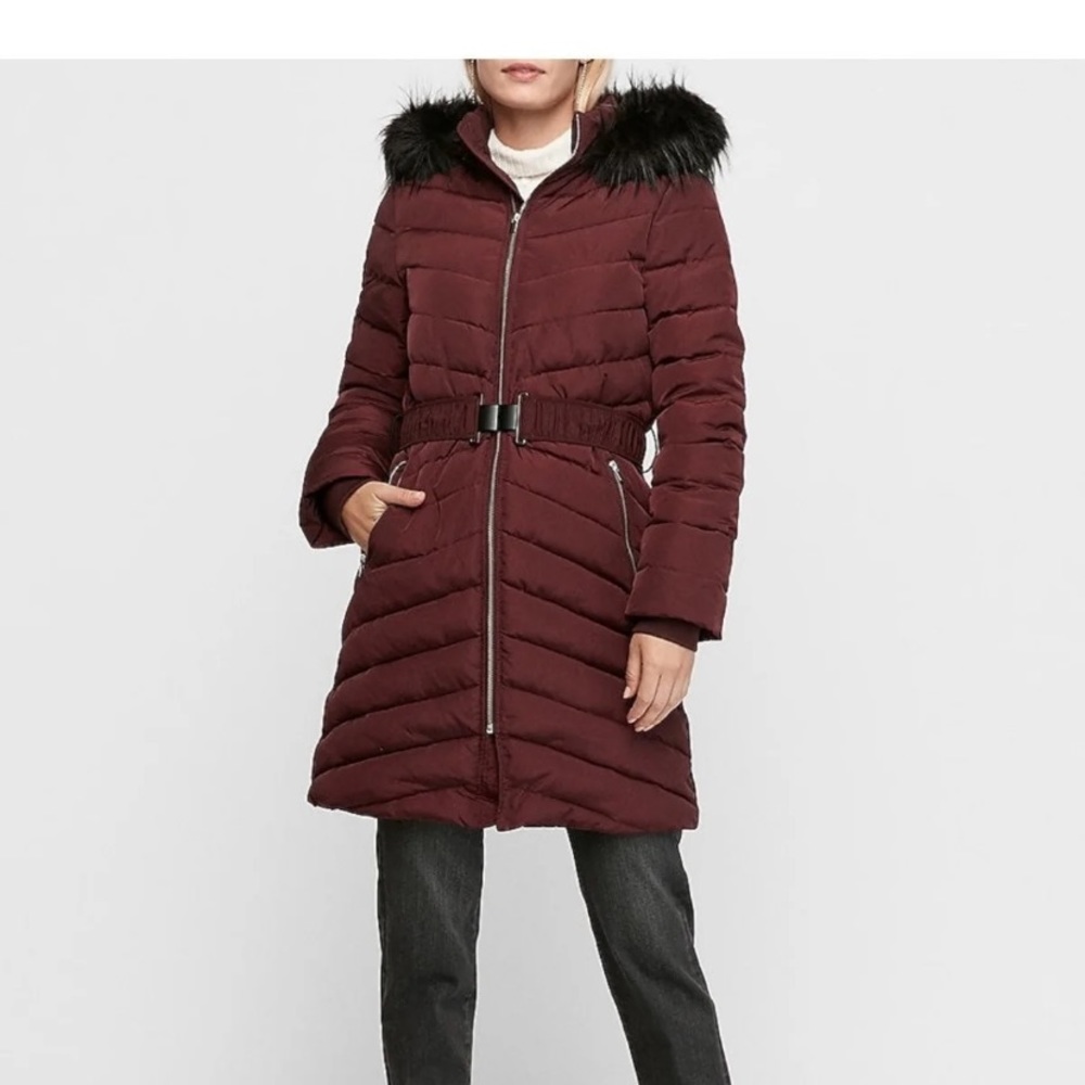 Brand new burgundy express coat